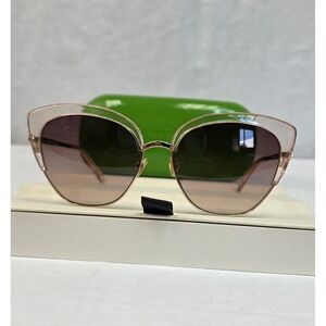 Kate Spade New York Abinaya Sunglasses Rose Gold Cat Eye Gradient Lenses S45HA